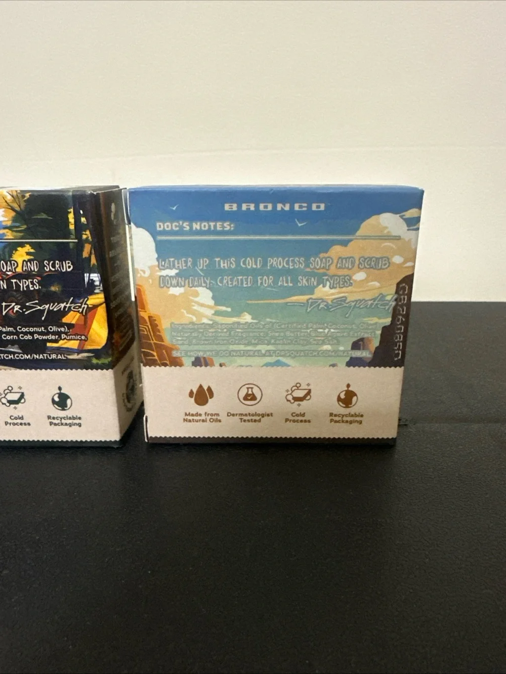 Lot of 2 Dr. Squatch F-150 Touch Scrub & Bronco Bric Soap 5oz